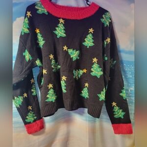 Major Label NWOT Christmas Tree‎ Sweater Womens Size Large